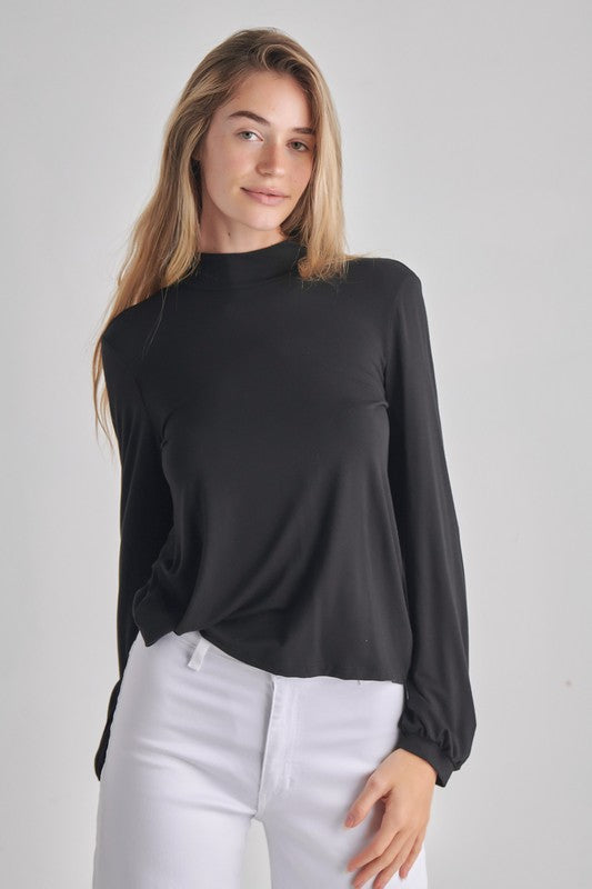 Taya Backless Long Sleeve Top