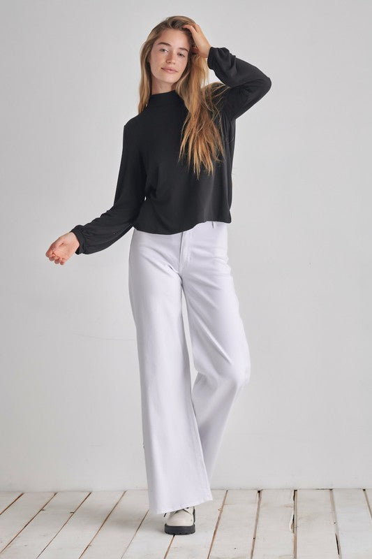 Taya Backless Long Sleeve Top