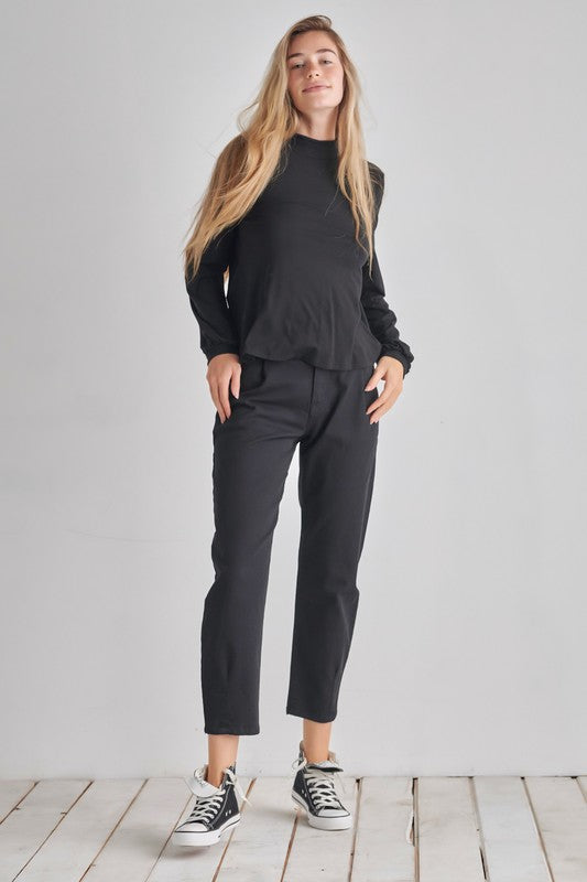 Taya Backless Long Sleeve Top
