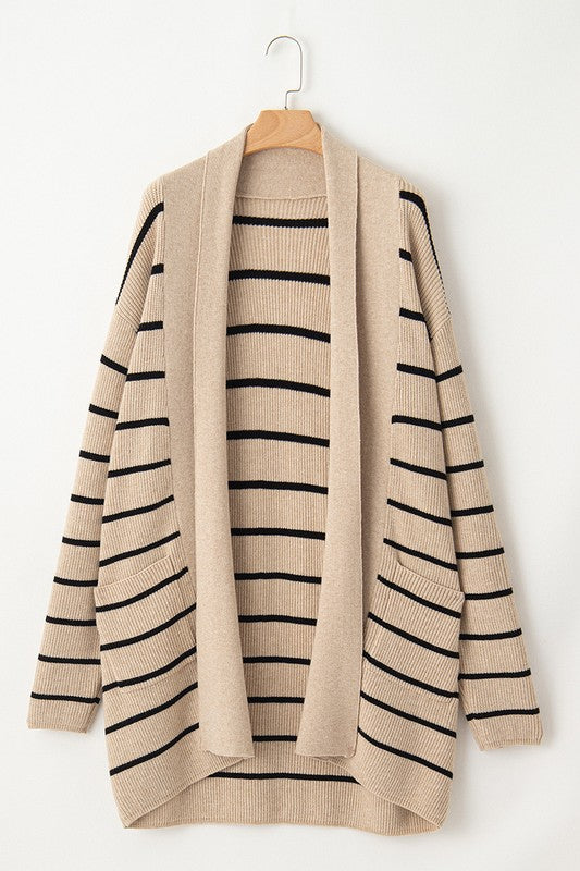 James Stripe Cardigan with Pockets