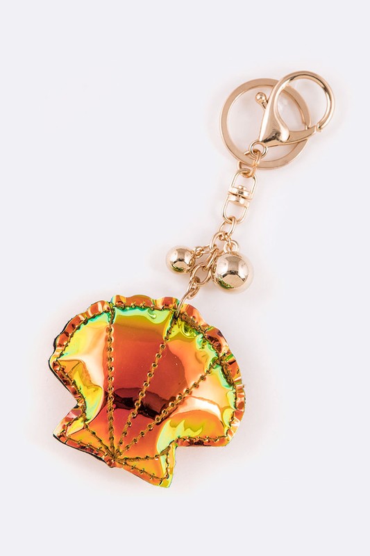 Seashell Puff Key Chain