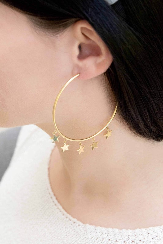 Ziggy Star Hoop Earrings