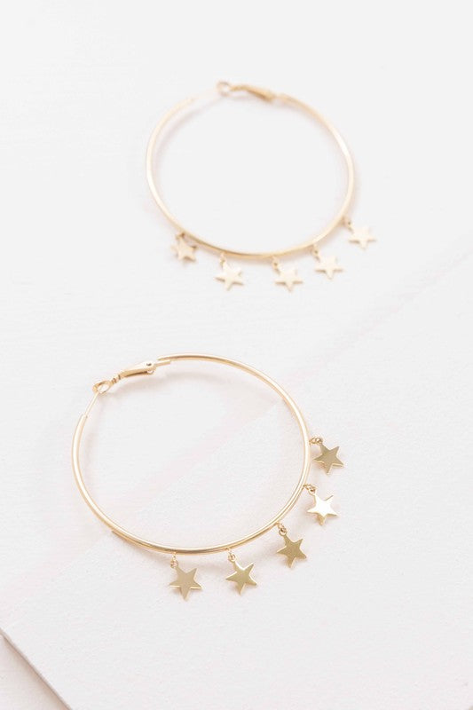 Ziggy Star Hoop Earrings