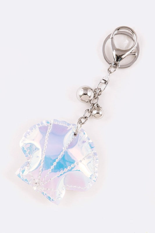 Seashell Puff Key Chain