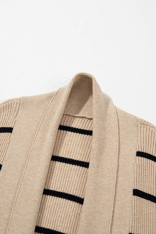 James Stripe Cardigan with Pockets