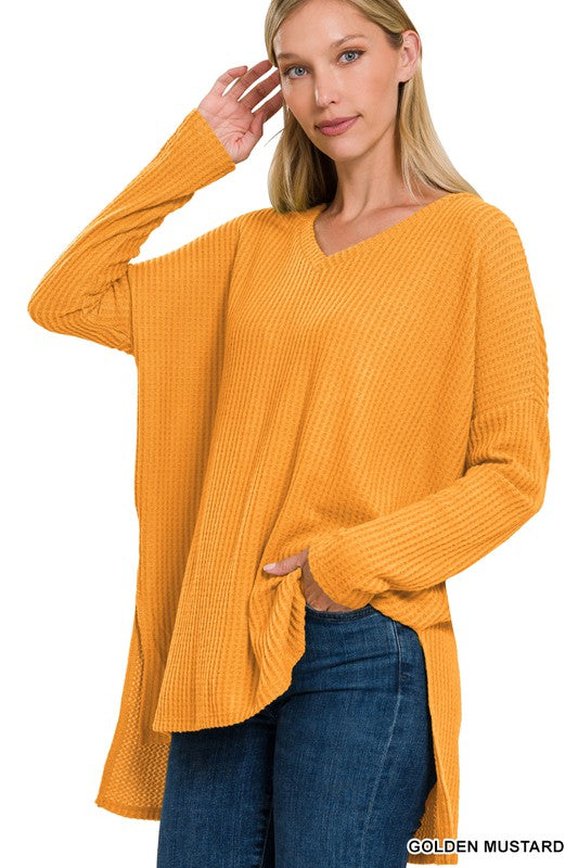 Calla Thermal Waffle Sweater