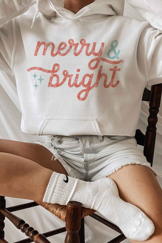 MERRY AND BRIGHT CHRISTMAS HOODIE