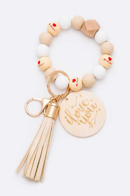 Rue Beaded Tassel Wristlet Keychain