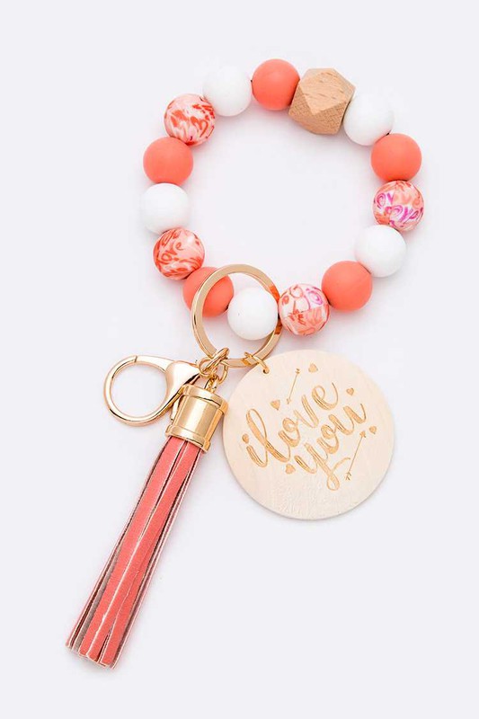 Rue Beaded Tassel Wristlet Keychain