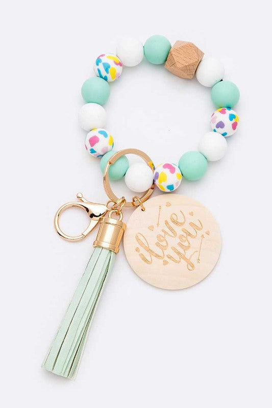 Rue Beaded Tassel Wristlet Keychain