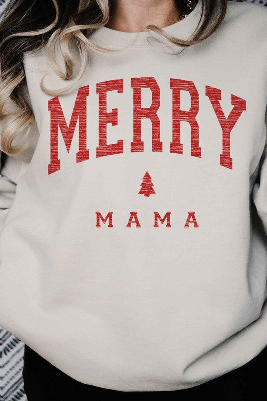 Merry Mama Christmas Oversized Sweatshirt