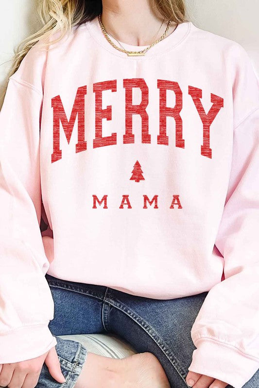 Merry Mama Christmas Oversized Sweatshirt