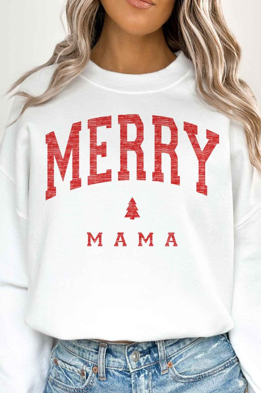 Merry Mama Christmas Oversized Sweatshirt