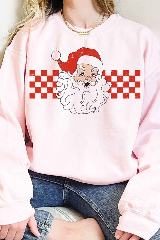 Checker Santa Oversized Sweatshirt