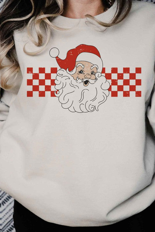 Checker Santa Oversized Sweatshirt