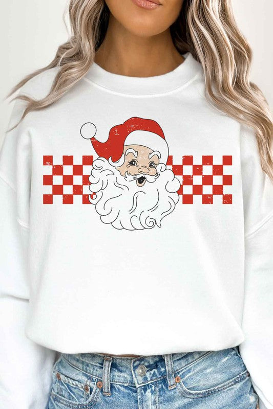 Checker Santa Oversized Sweatshirt