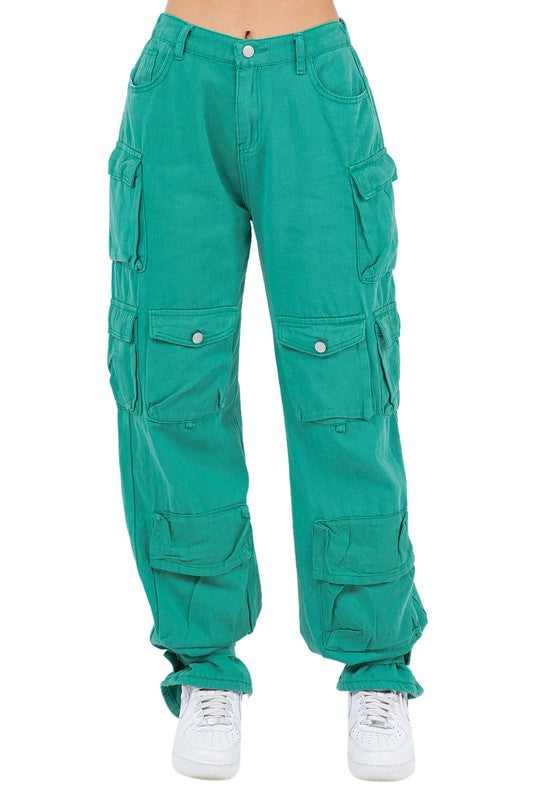 Jovie Cargo Denim Pants