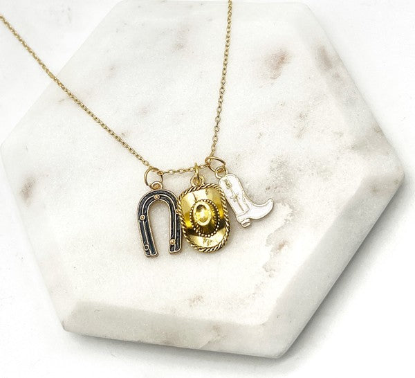 Hallie Cowboy Charm Necklace