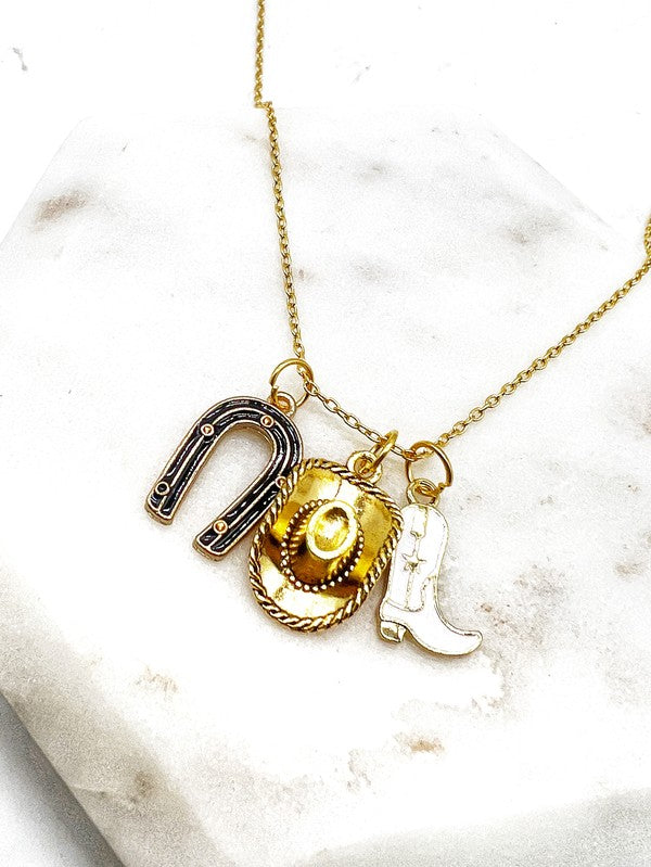 Hallie Cowboy Charm Necklace