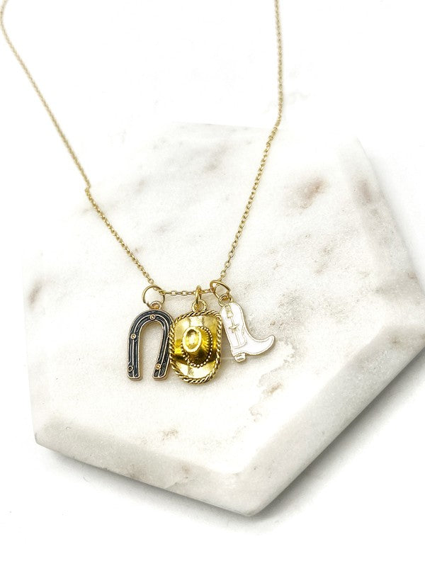 Hallie Cowboy Charm Necklace