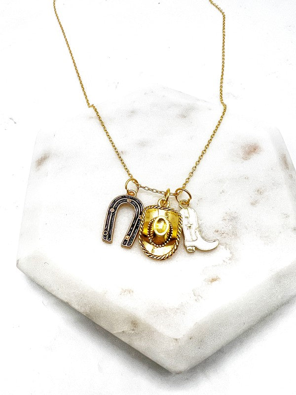 Hallie Cowboy Charm Necklace