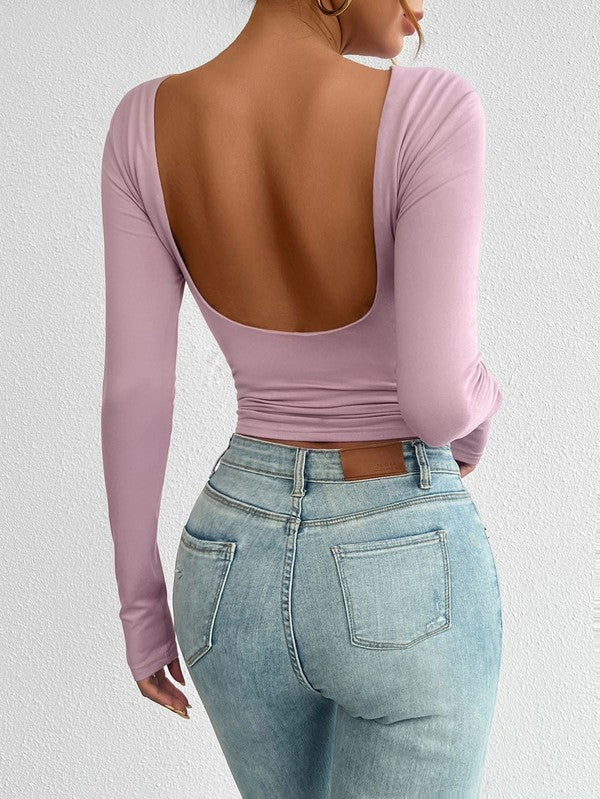 Liv Long Sleeve Crop Top