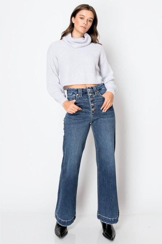 Hayden Tummy Control High Rise Wide Leg Jean