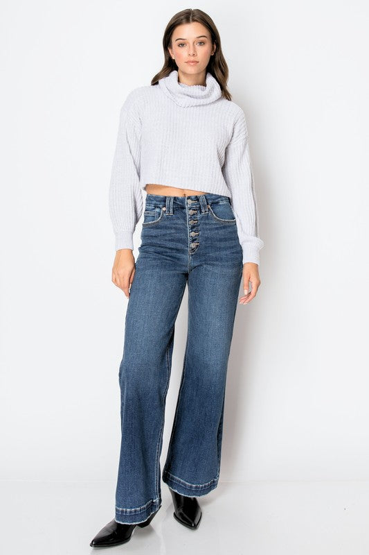 Hayden Tummy Control High Rise Wide Leg Jean