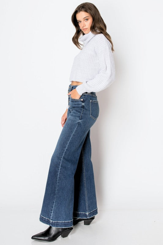 Hayden Tummy Control High Rise Wide Leg Jean