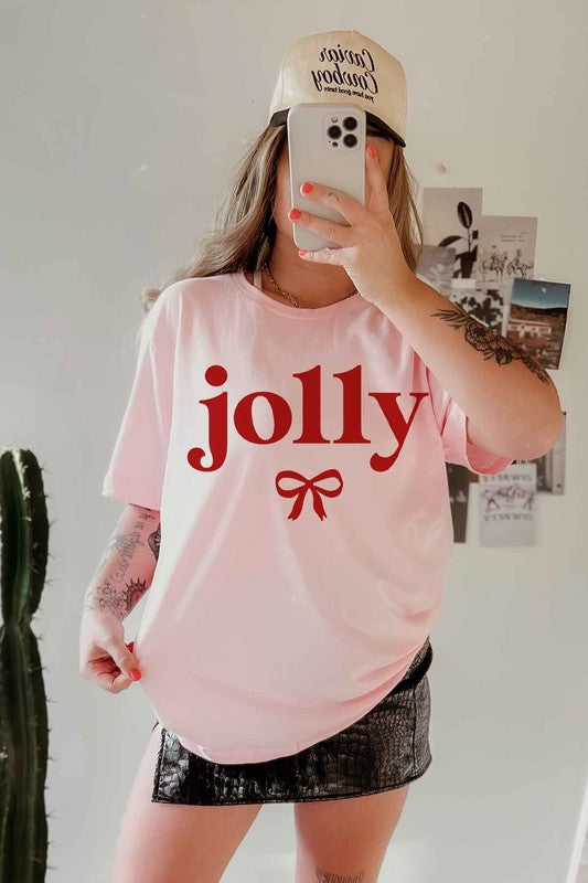 Jolly Christmas Bow Graphic Tee