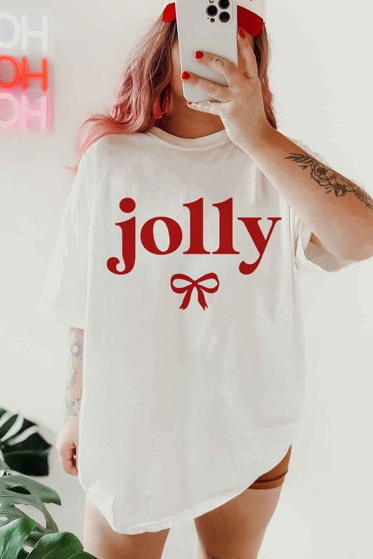 Jolly Christmas Bow Graphic Tee