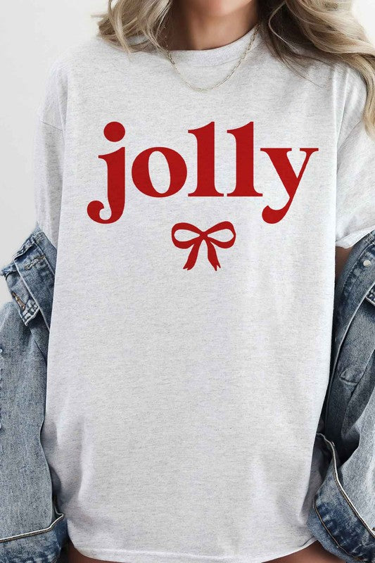 Jolly Christmas Bow Graphic Tee