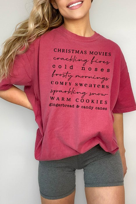 Christmas Movies Oversized Tee