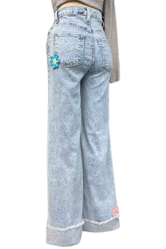 Allie Vintage Wide Leg Crochet Jean