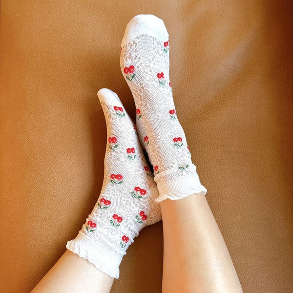 Cherry Vibe Love Socks Set Of 3