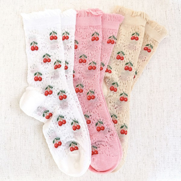 Cherry Vibe Love Socks Set Of 3