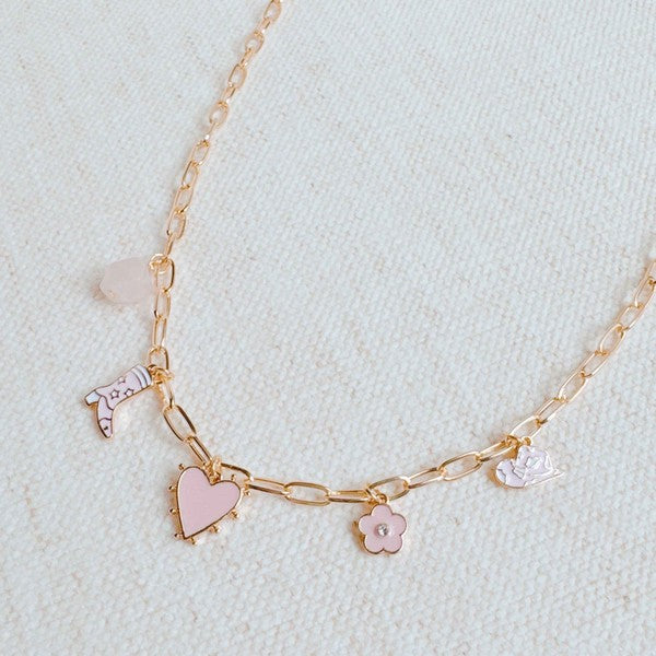 Cowgirl Heart Multi Charm Necklace