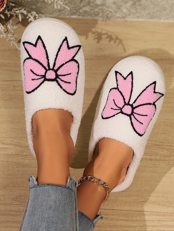 Pink Bow Slippers