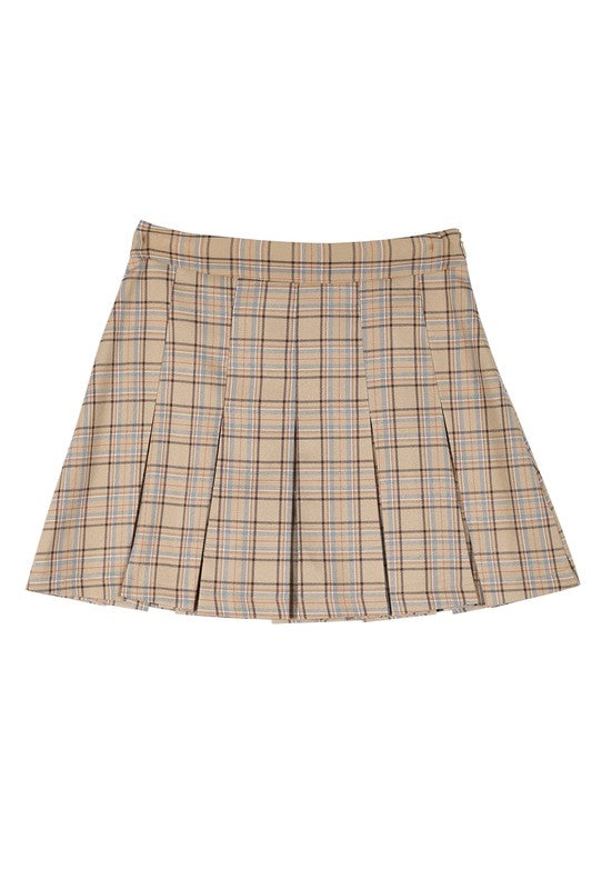 Billie Plaid Pleated Skirt