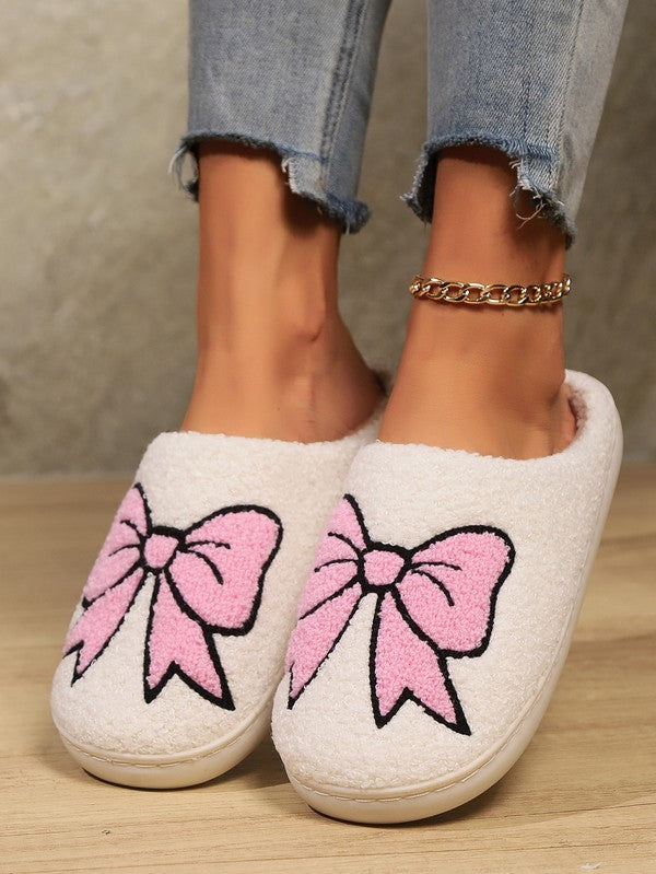 Pink Bow Slippers