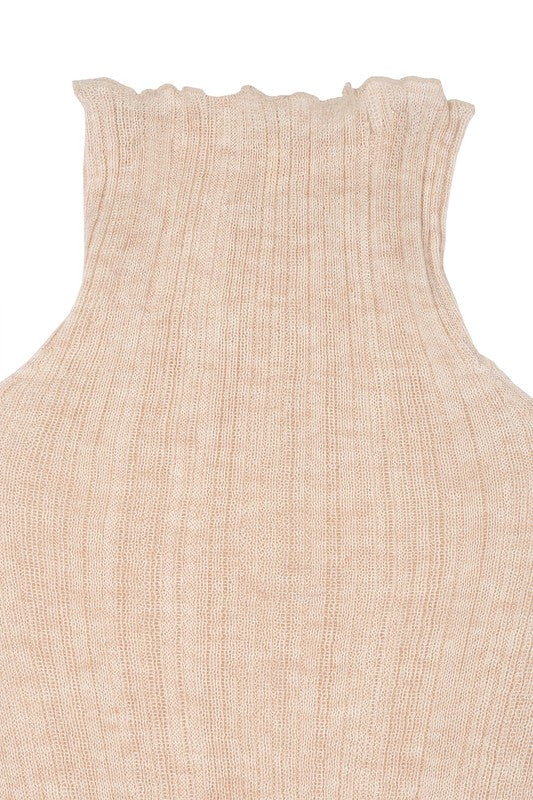 Mabel Mock Neck Sheer Sweater