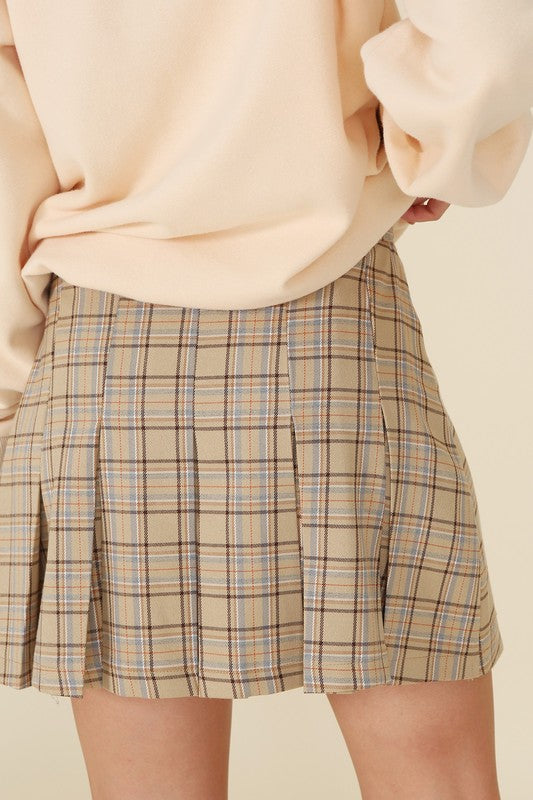 Billie Plaid Pleated Skirt