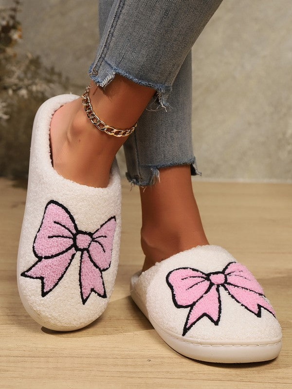 Pink Bow Slippers