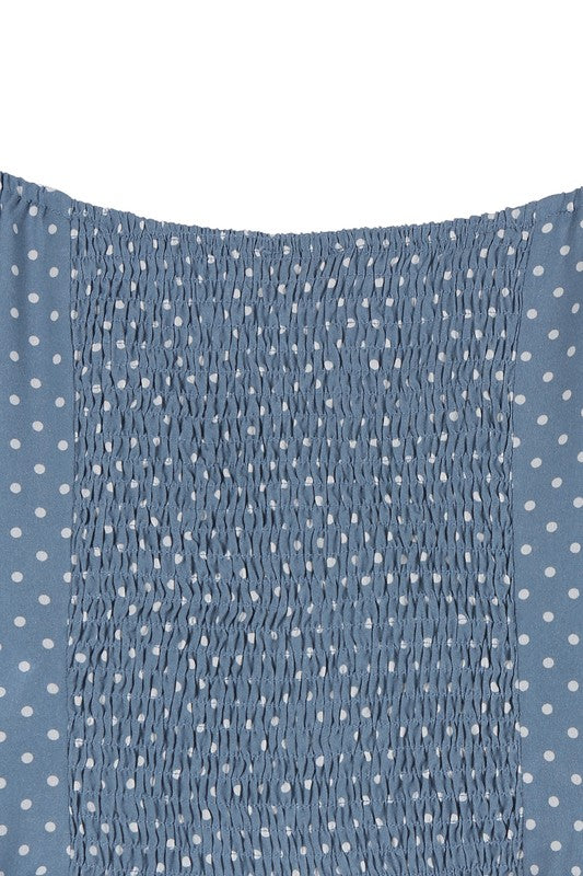 Nora Ruched Polka Dot Crop Top