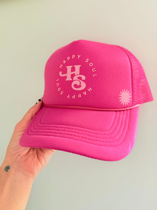 Hot Pink Happy Soul HS Trucker Hat