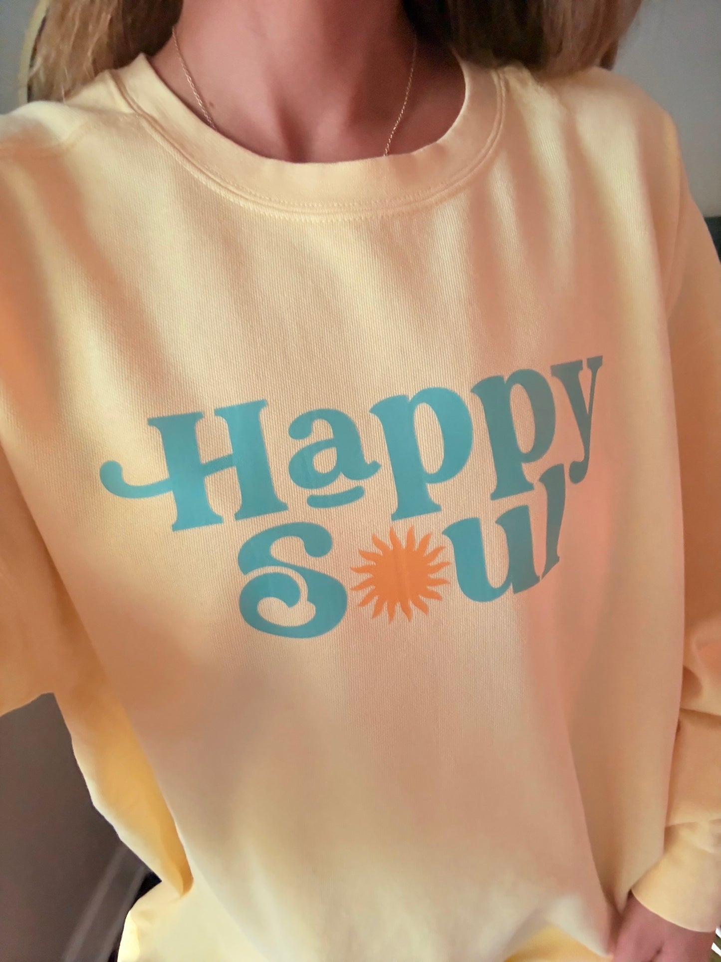 Happy Soul Stay Gold Crewneck