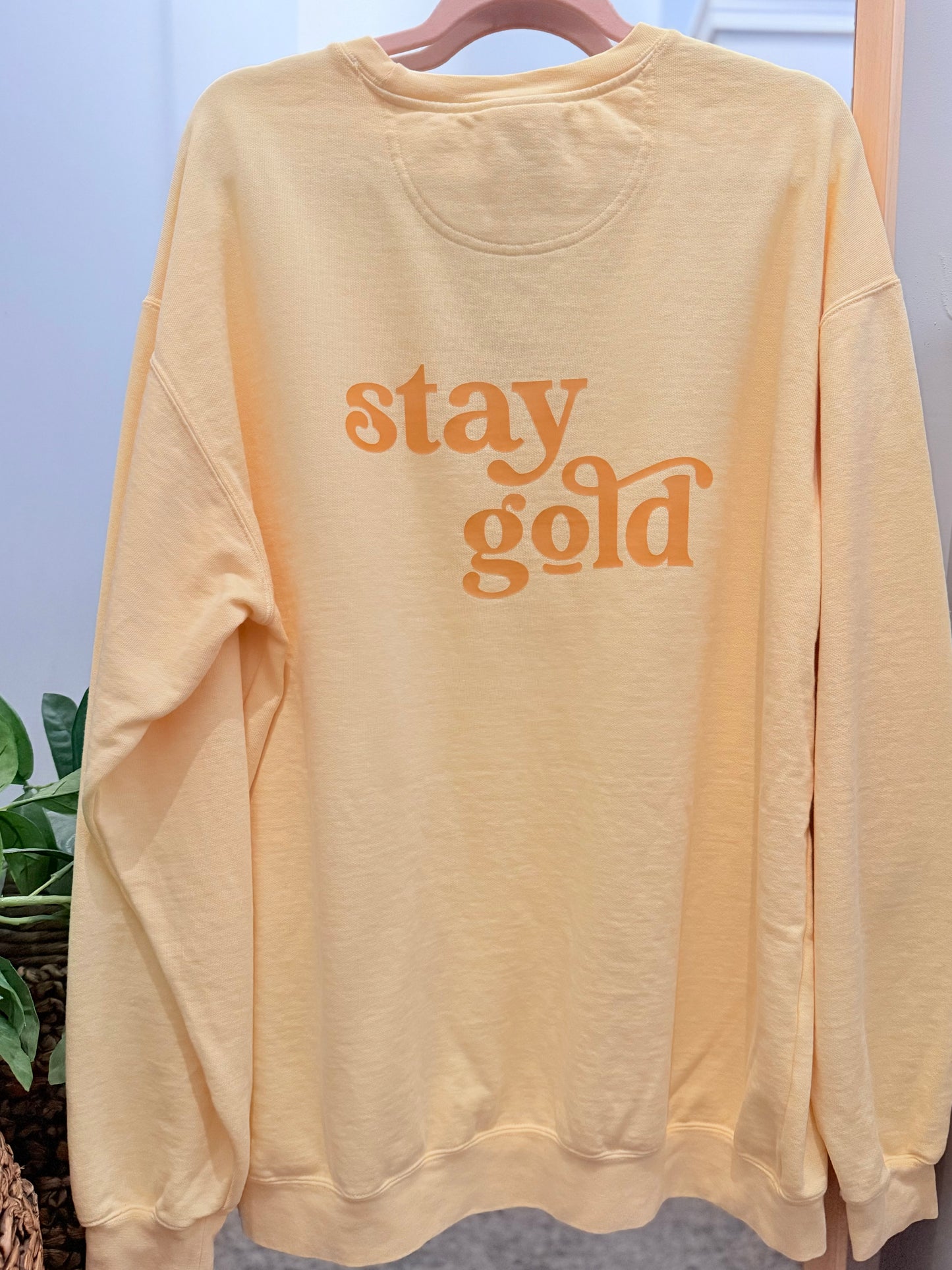 Happy Soul Stay Gold Crewneck