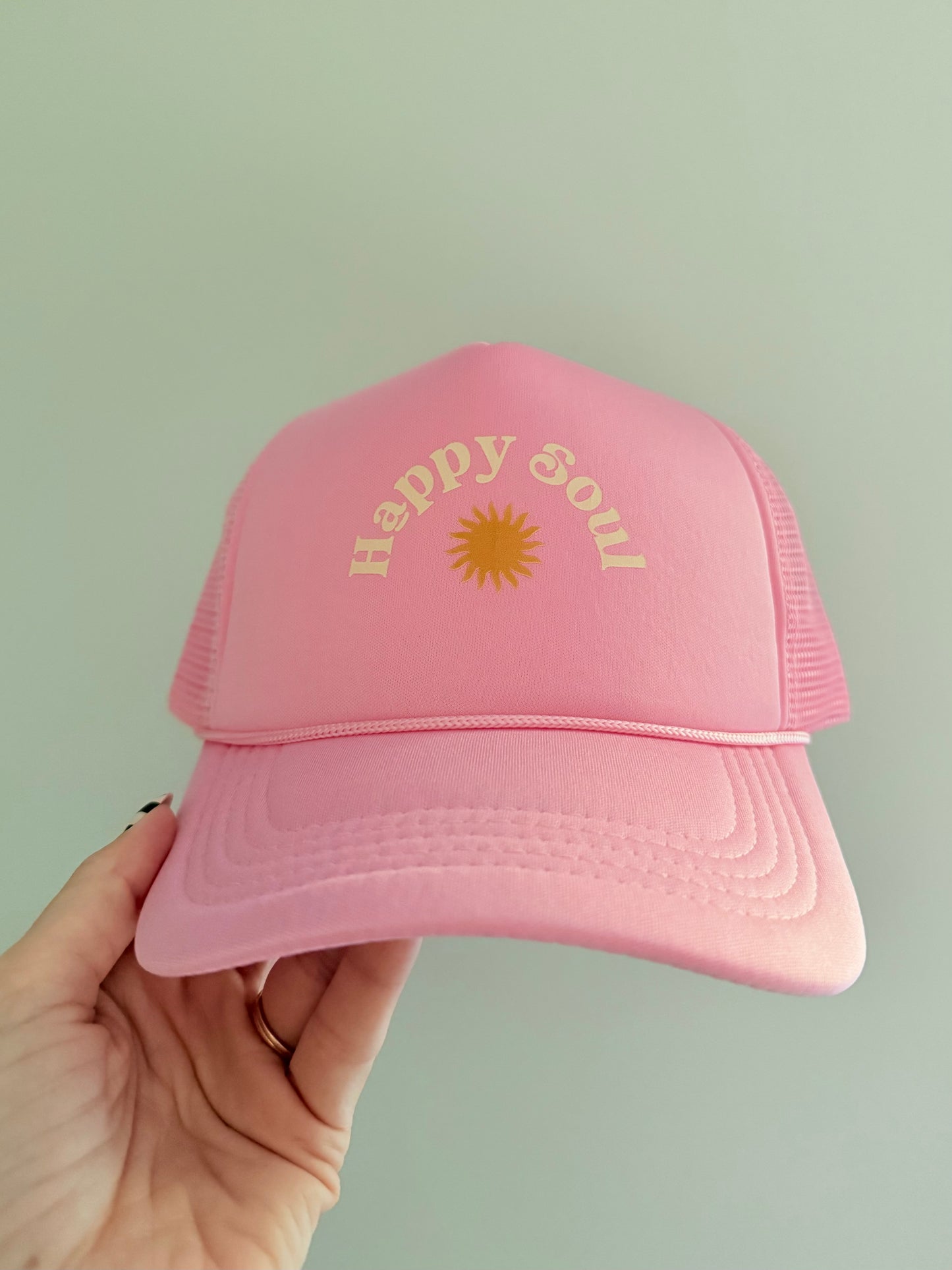 Pink Happy Soul Trucker Hat