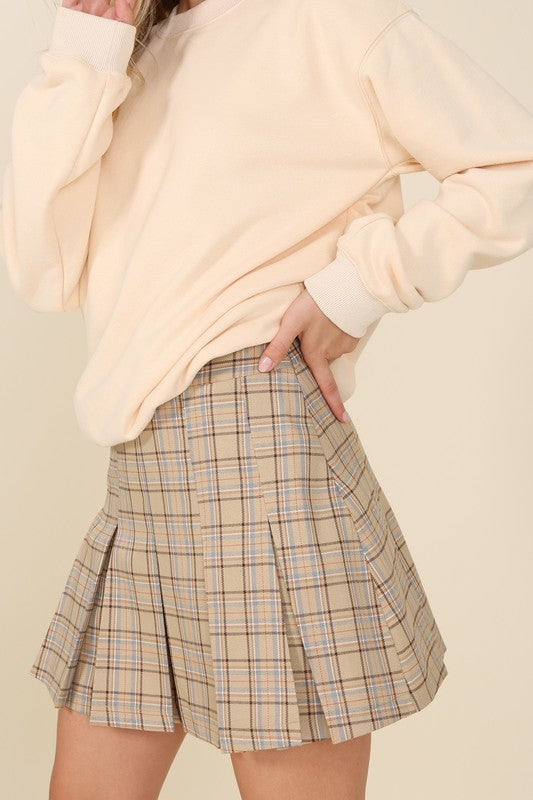 Billie Plaid Pleated Skirt