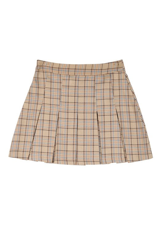 Billie Plaid Pleated Skirt